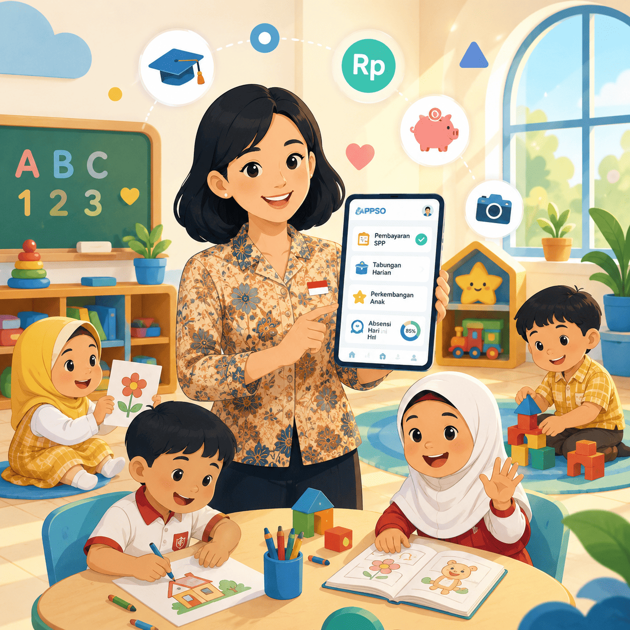 Suasana PAUD & TK modern yang menggunakan Sistem Informasi PAUD APPSO